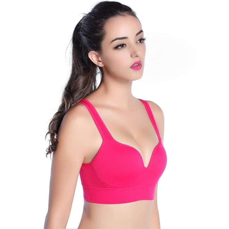 Women Sports Bra Racerback Seamless Wireless Bras