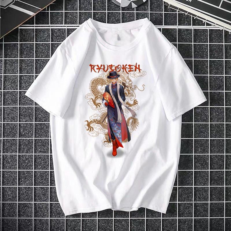 Camiseta estampada de ONE PIECE Pirate King Luffy de cuarto grado, camiseta fina de manga corta de Anime