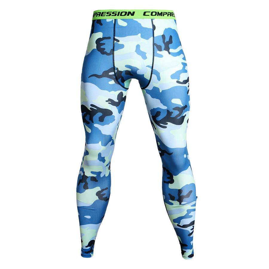 Pantalones de compresión de camuflaje para hombre Ropa ajustada Leggings para correr 