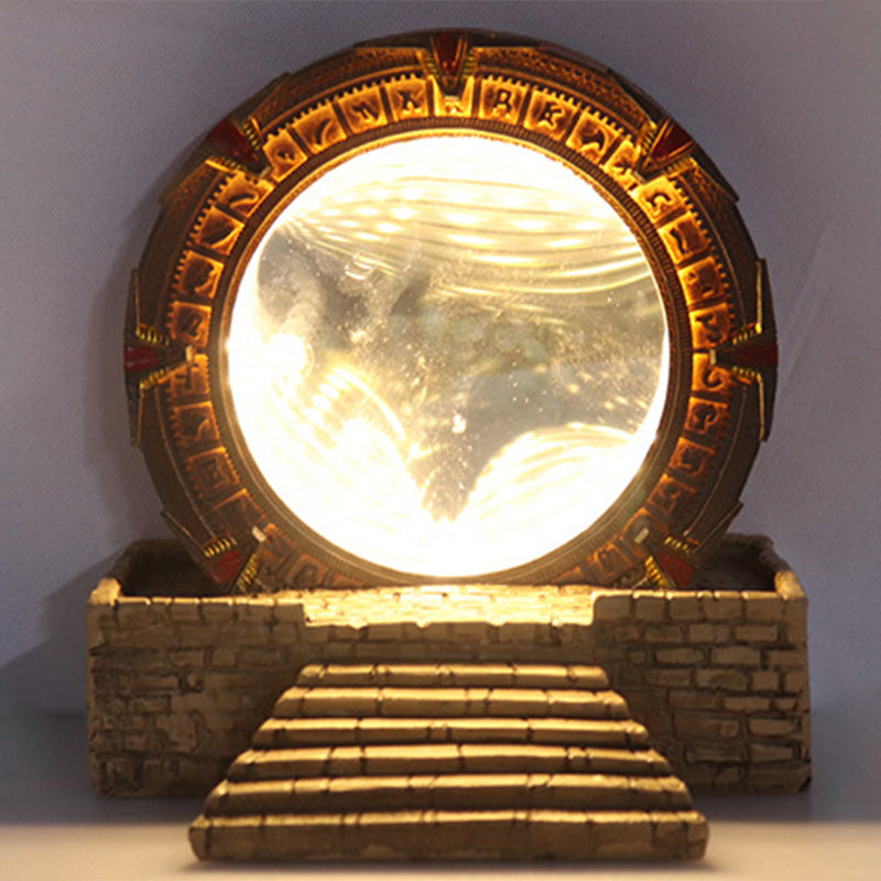 Colgante pequeño creativo de decoración artesanal de resina luminosa Stargate