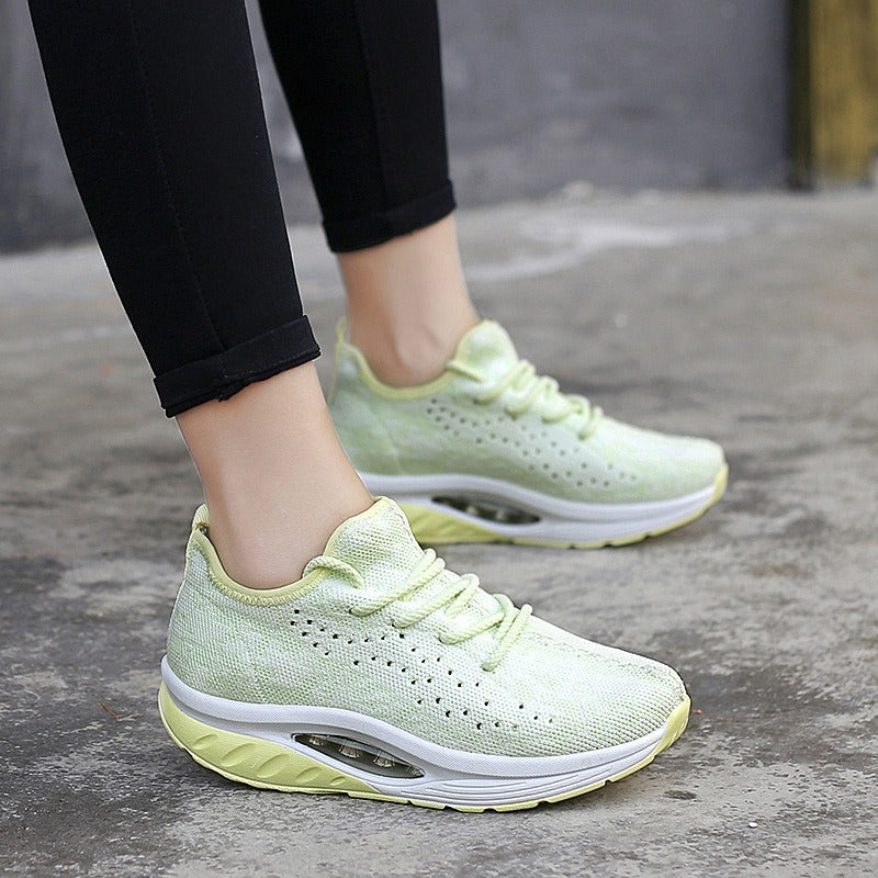 Cross-border large size women's shoes, breathable fly-knit sports shoes