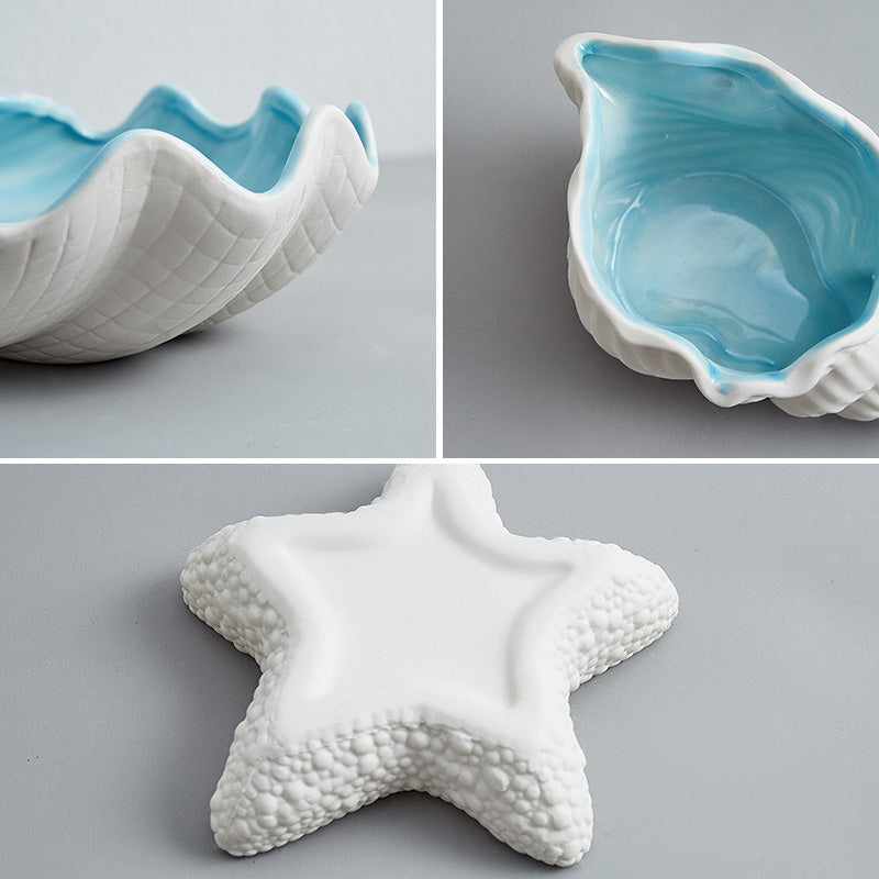 Nordic ins creative shell shape ceramic ashtray