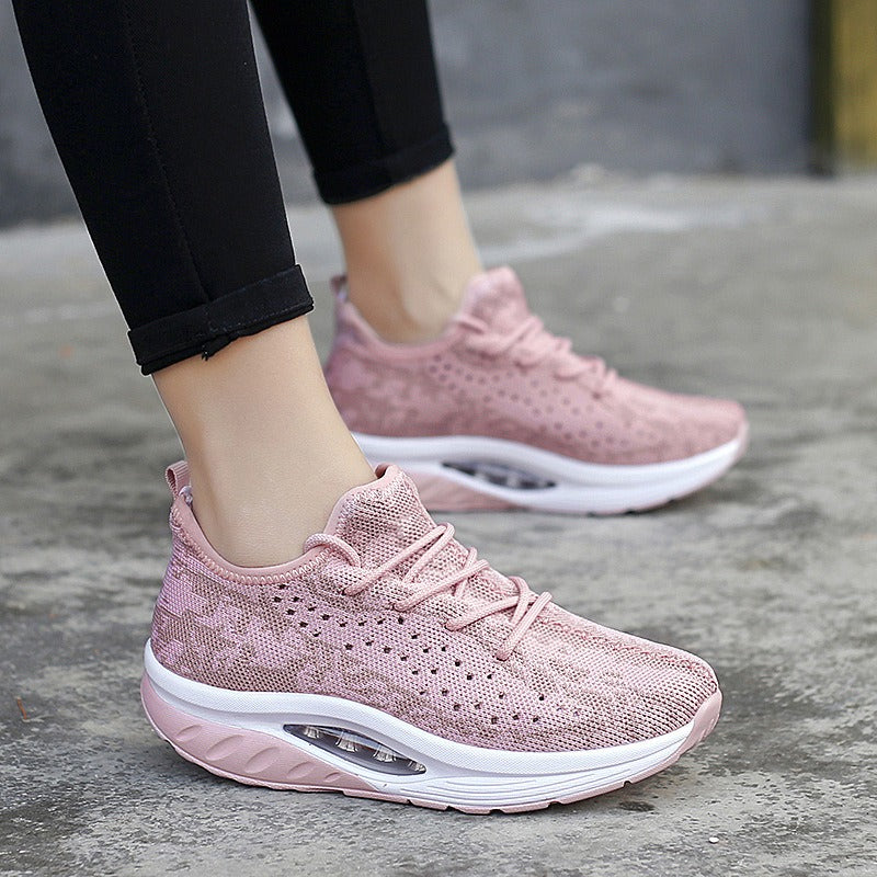 Cross-border large size women's shoes, breathable fly-knit sports shoes