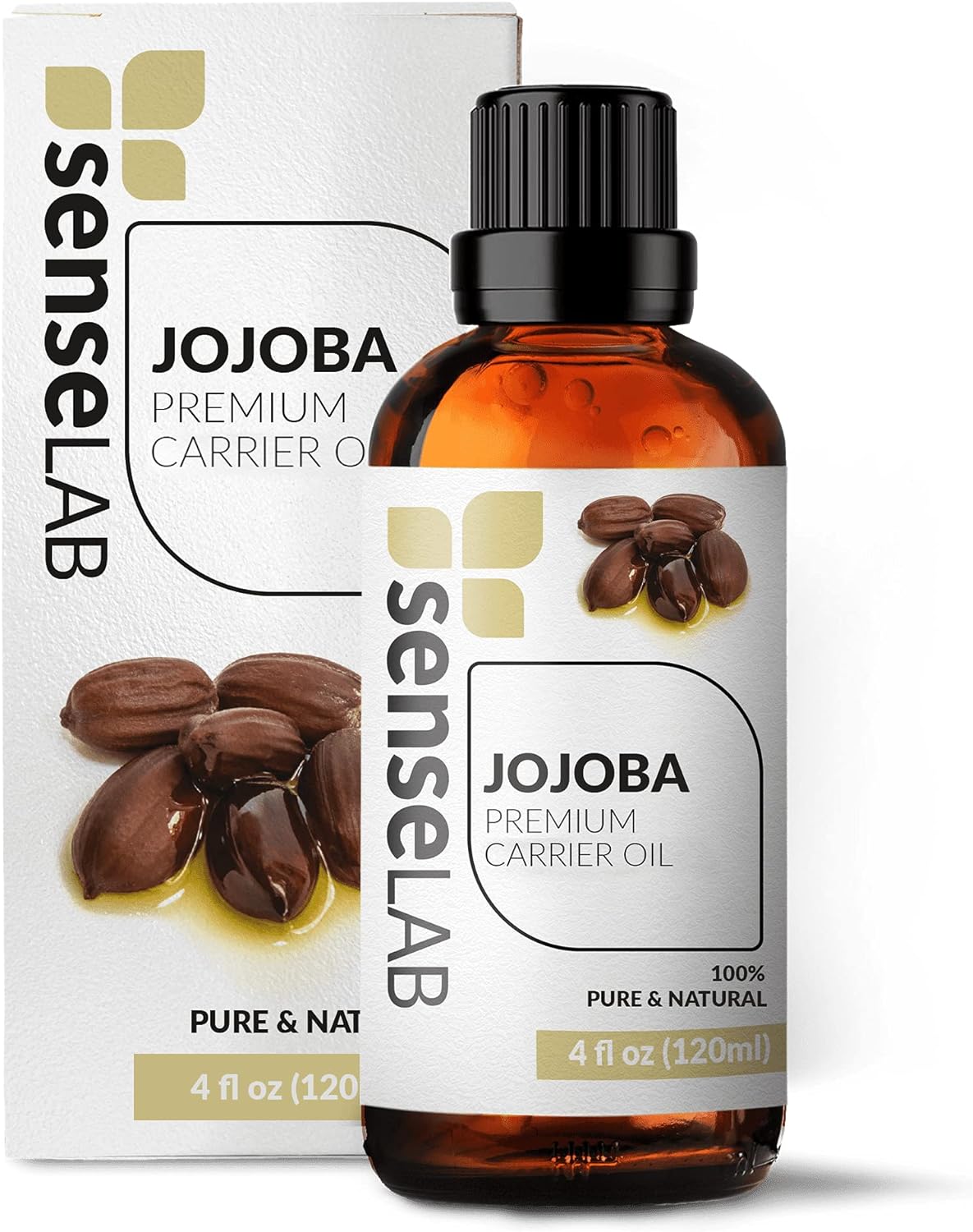 Aceite de Jojoba Natural -Aceite de Jojoba 100% Puro - Aceite de Jojoba prensado en frío - Aceite de Jojoba para el Cabello - Aceite de Jojoba para la Piel - Aceite de Jojoba para Uñas (120ml)