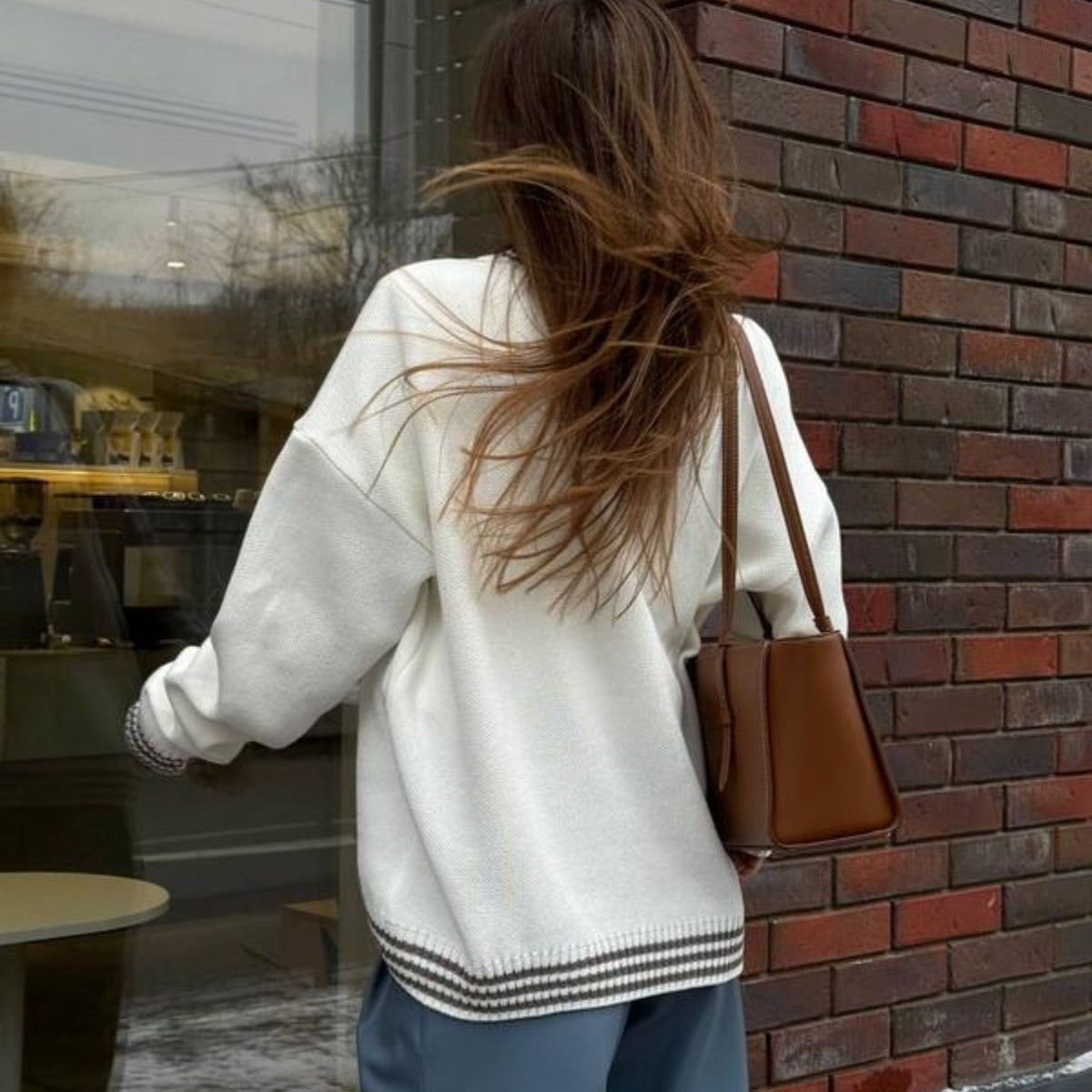 European and American Spring and Autumn New Knitted Sweater Knitted Sweater Round Neck Hooded Women's Top