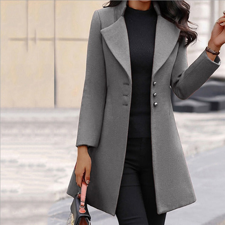 New Women's Coat Korean Version Slim Fit Mid length