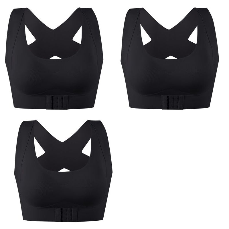 1pcs/2pcs/3pcs Women Bras For Women Push Up Bra Posture Corrector Bralette Front Closure