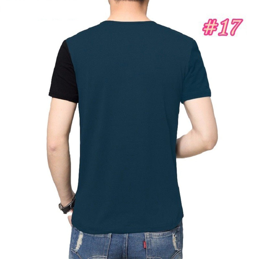 Camiseta para hombre Camiseta de manga corta con cuello redondo Slim Fit Casual