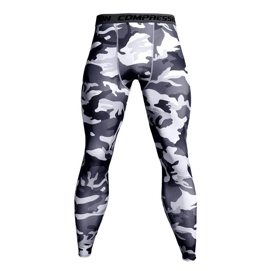 Pantalones de compresión de camuflaje para hombre Ropa ajustada Leggings para correr 