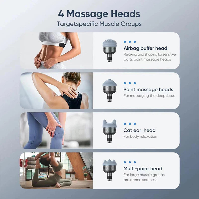 Smart Fascia Gun Massager Electric Booster Massage Gun for Body Massage Relaxation Cold   Hot Compress Fitness