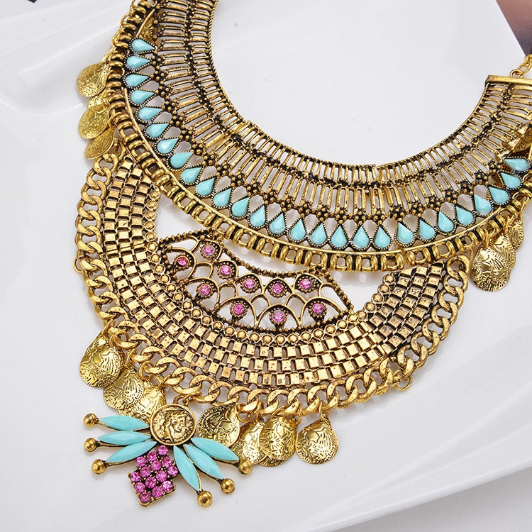 Vintage necklace new fashion diamond-set collarbone chain jewelry for women