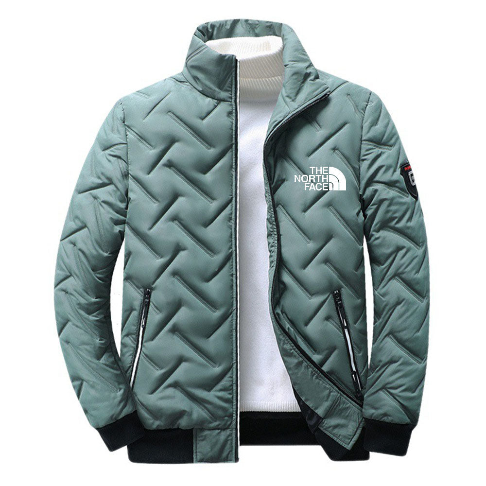 Men's cotton coat, winter new style with added fleece and warmth, diamond shaped cotton coat