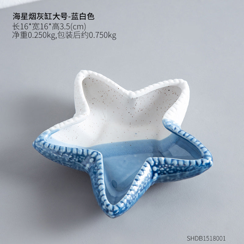 Nordic ins creative shell shape ceramic ashtray