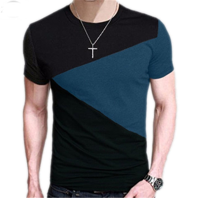 Camiseta para hombre Camiseta de manga corta con cuello redondo Slim Fit Casual