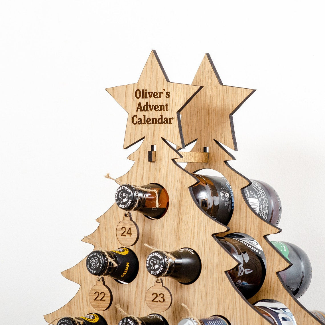 Wine Rack Wood Ornament Craft Decoration Party Beer Shelf