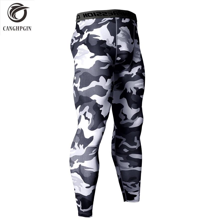 Pantalones de compresión de camuflaje para hombre Ropa ajustada Leggings para correr 