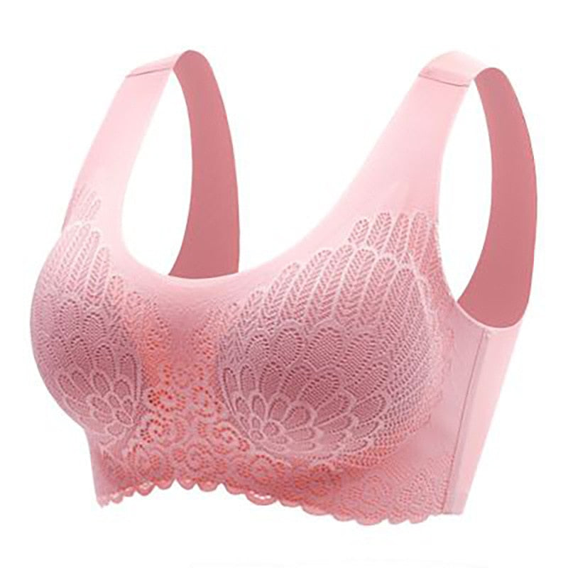 Seamless Bras For Women Lace Brassiere Push Up Bralette With Pad Vest