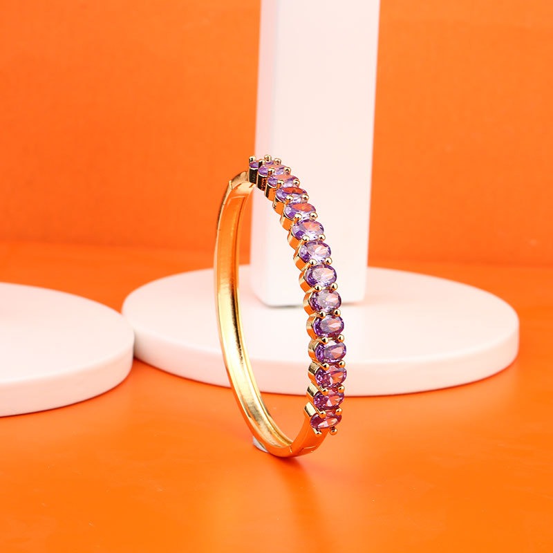 Women's Super Sparkling Copper Micro Set Zircon Stone Bracelet