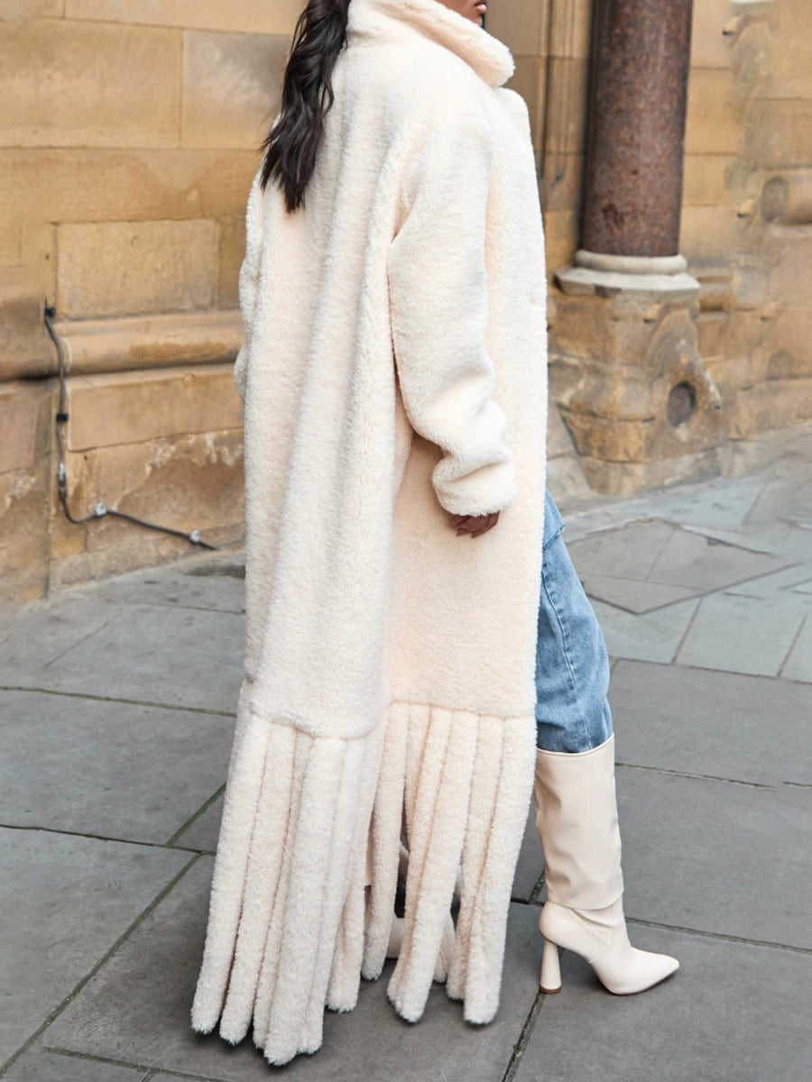 Abrigo de lana de cordero para mujer de nueva moda de invierno