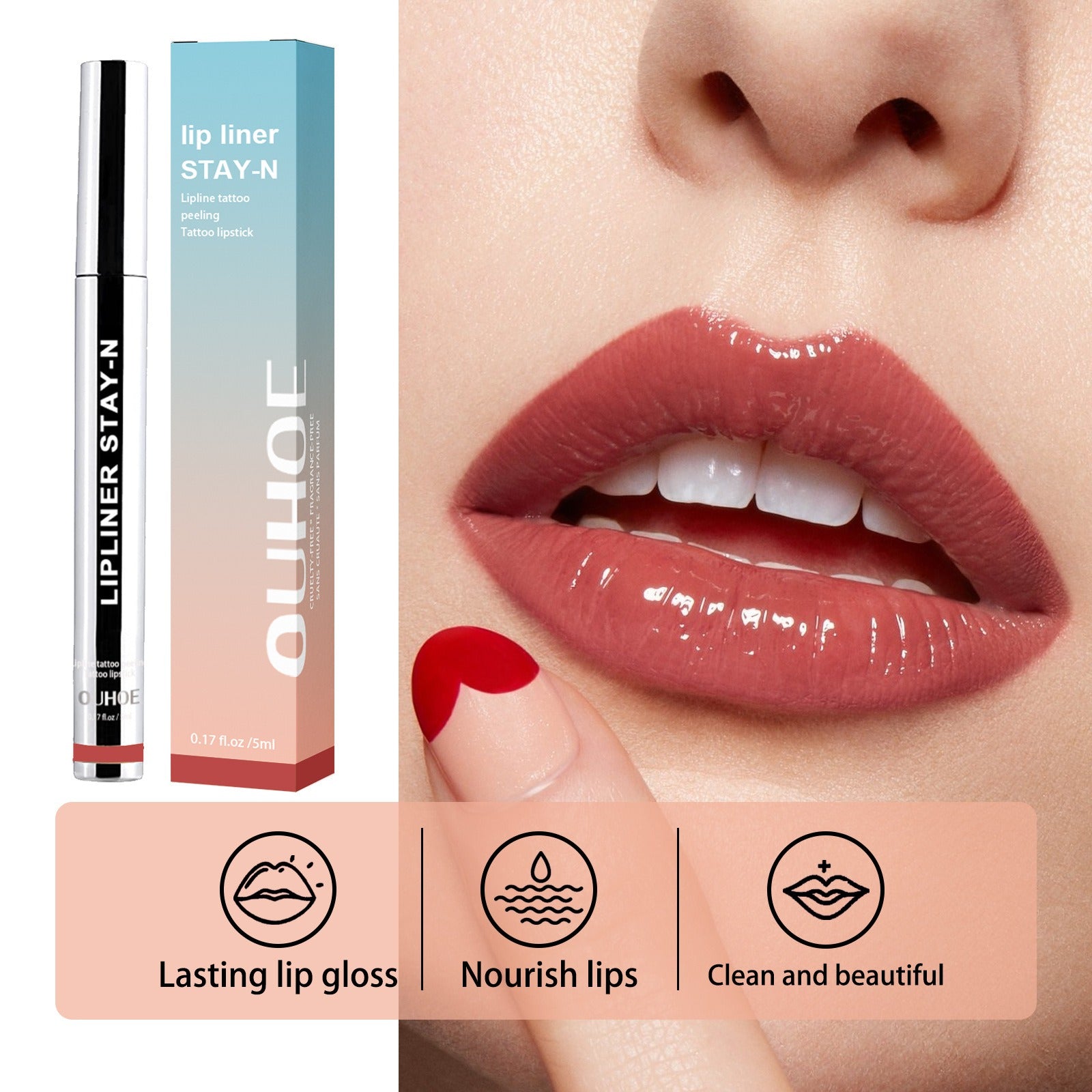 Lipliner Pencil Waterproof Contour Tint Lipstick Pen Lip Plumpe