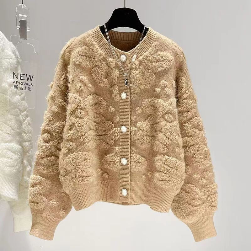 Chaqueta bordada con toalla Xiaoxiangfeng primavera y otoño nuevo cárdigan suelto estilo dama