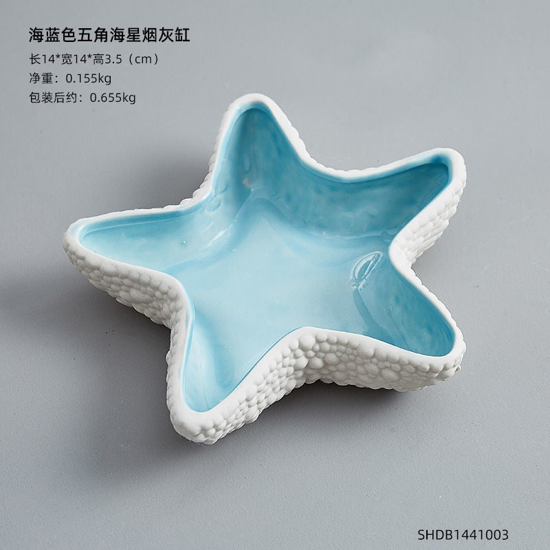 Nordic ins creative shell shape ceramic ashtray