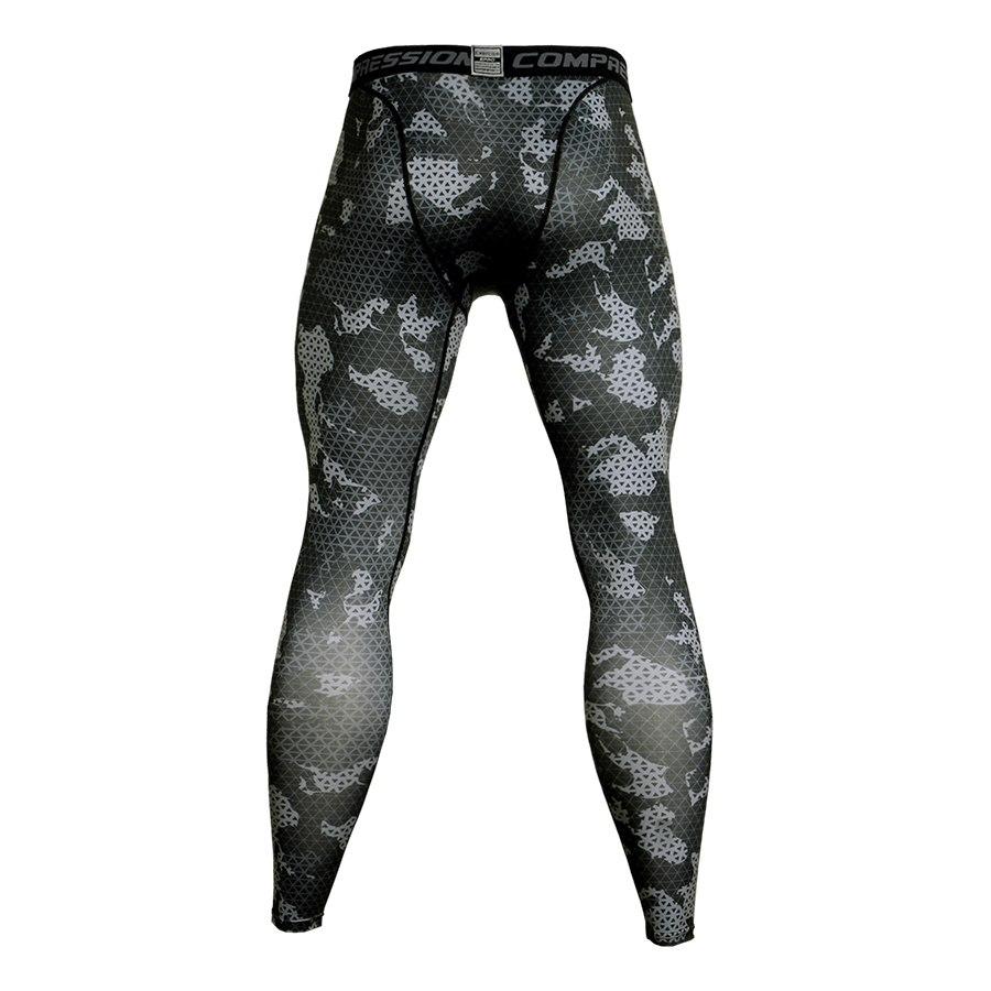 Pantalones de compresión de camuflaje para hombre Ropa ajustada Leggings para correr 