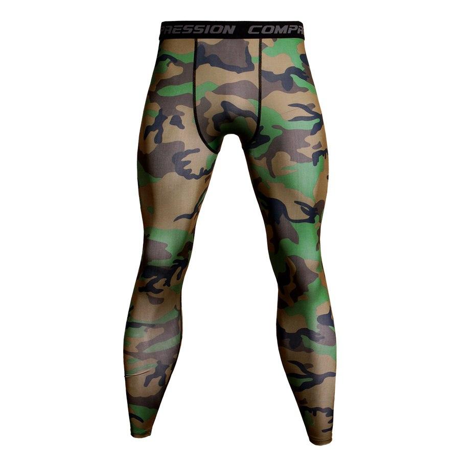 Pantalones de compresión de camuflaje para hombre Ropa ajustada Leggings para correr 