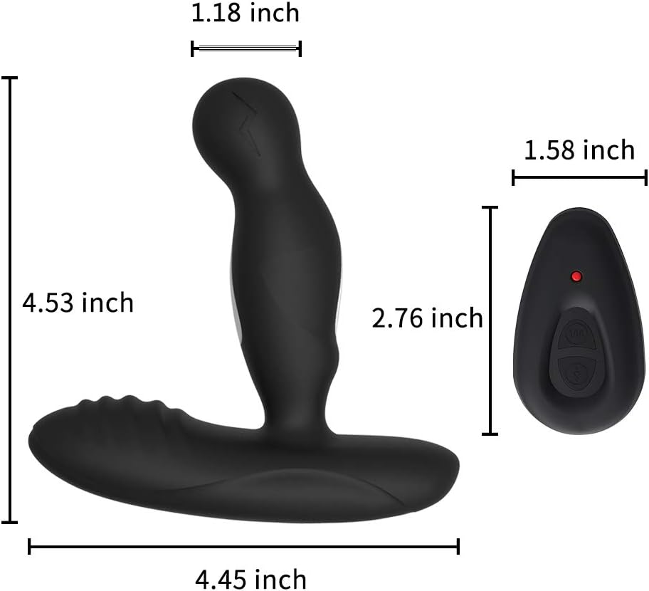 Masajeador de próstata de 360 ​​°, motores duales + vibrador Anal de pulso de descarga eléctrica, juguete con enchufe, Control remoto con 3 velocidades de rotación y 16 vibraciones