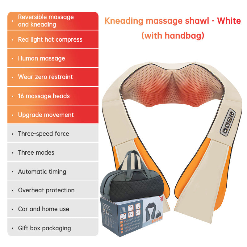 Kneading massage shawl massager SKG cervical spine massager household electric waist and back hot compress massager With bag