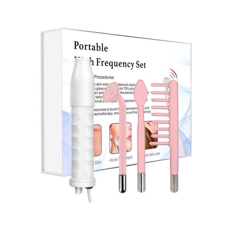 Máquina de varita de terapia de luz roja, peine portátil de alta frecuencia, dispositivo de electroterapia para el cuidado de la piel profesional Facial