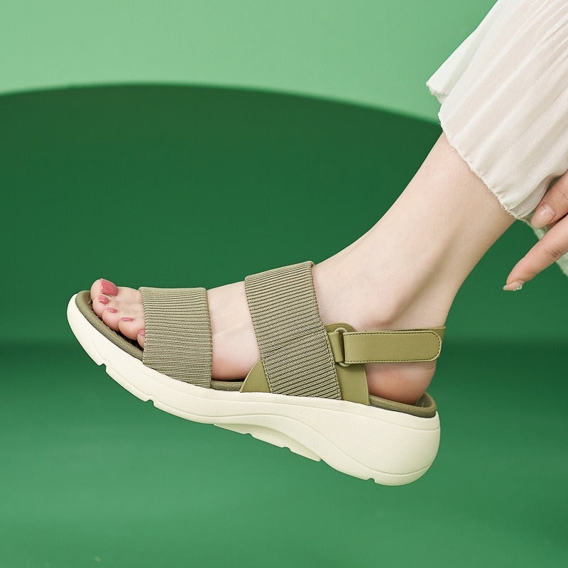 Womens Platform Sandals Ankle Strap Comfy Summer Peep Toe Shoes