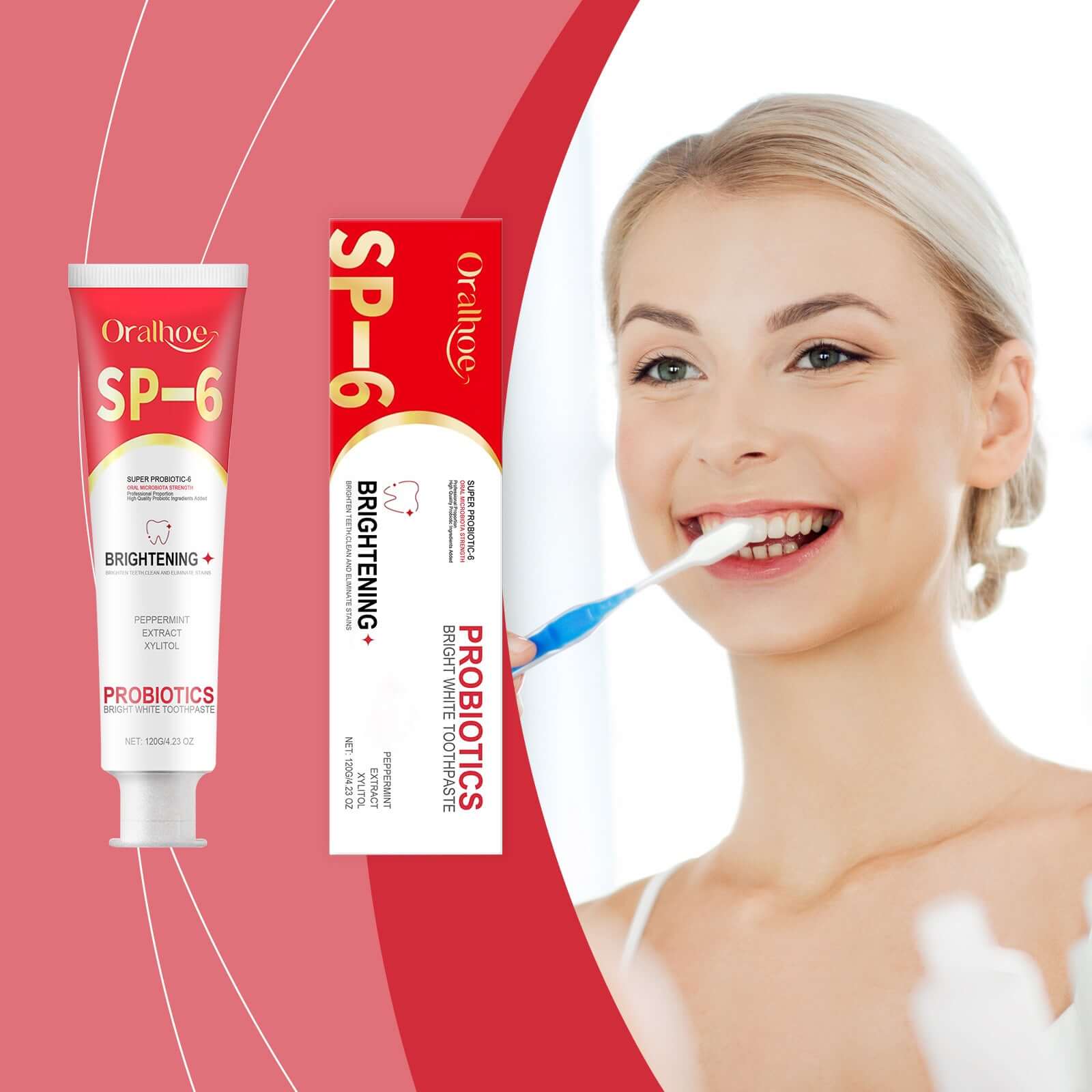 ORALHOE probiotic toothpaste for teeth cleaning, hygiene, freshness and care