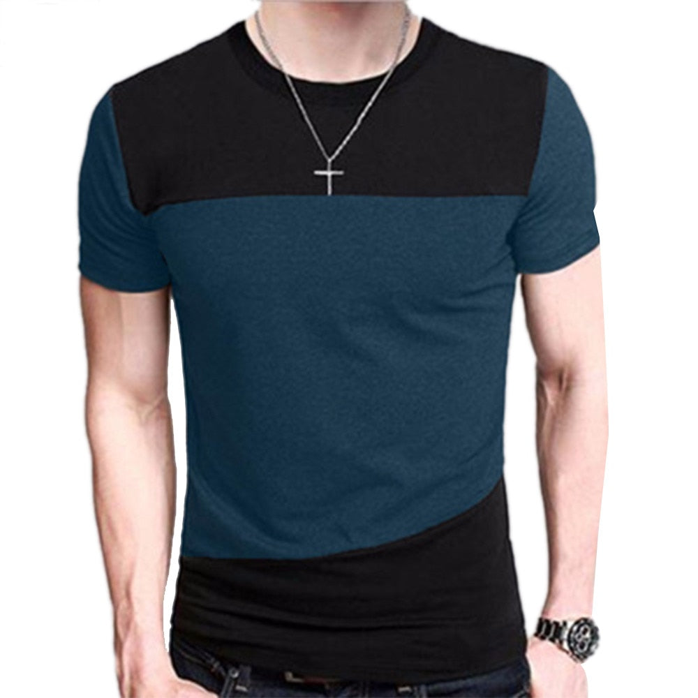 Camiseta para hombre Camiseta de manga corta con cuello redondo Slim Fit Casual