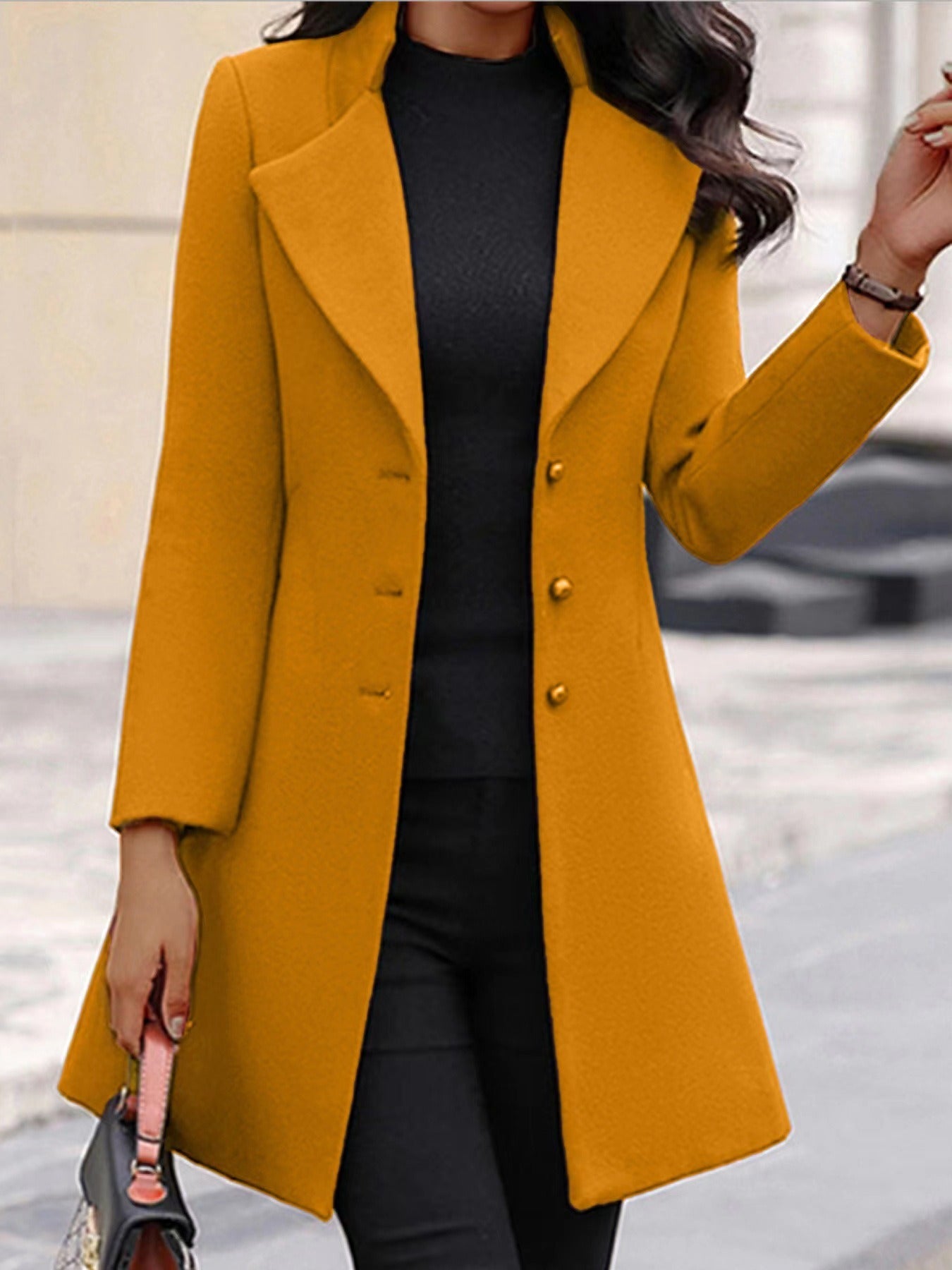 New Women's Coat Korean Version Slim Fit Mid length