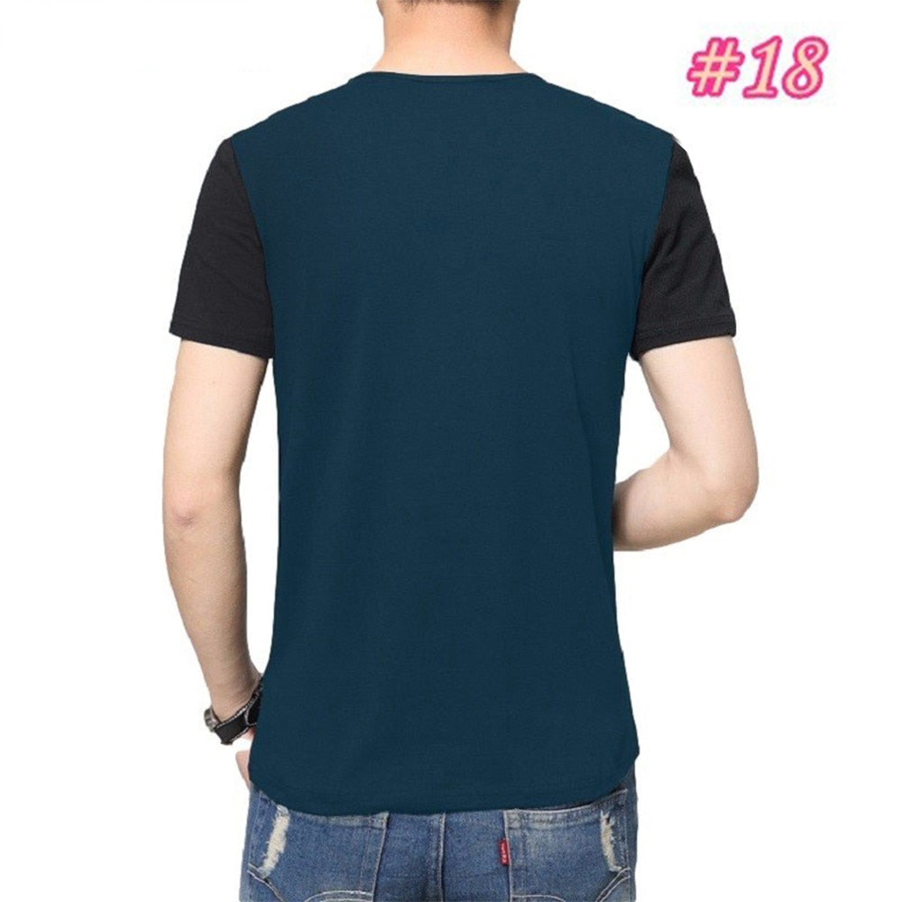 Camiseta para hombre Camiseta de manga corta con cuello redondo Slim Fit Casual