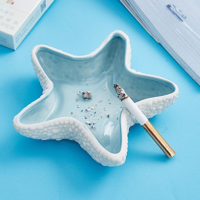 Nordic ins creative shell shape ceramic ashtray