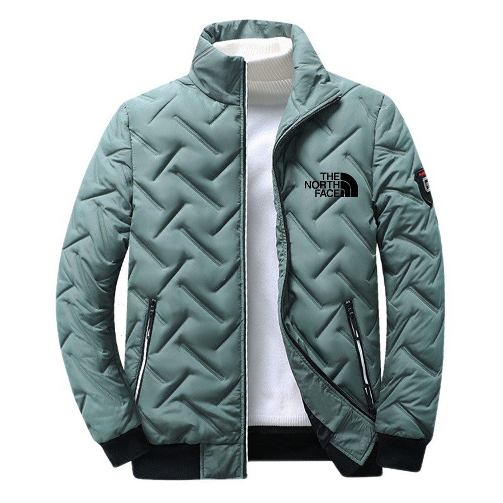 Men's cotton coat, winter new style with added fleece and warmth, diamond shaped cotton coat