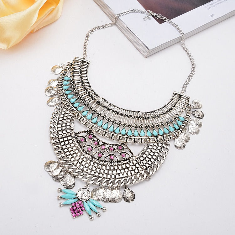 Vintage necklace new fashion diamond-set collarbone chain jewelry for women