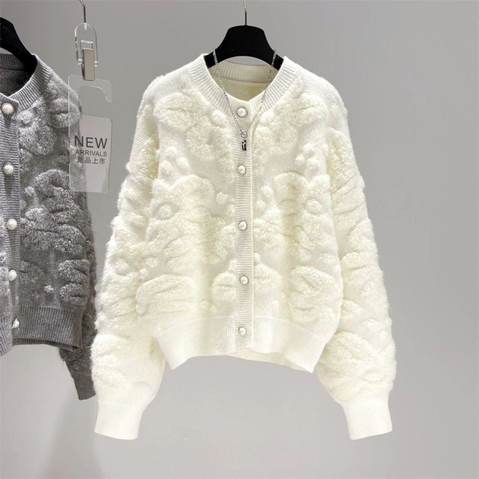 Chaqueta bordada con toalla Xiaoxiangfeng primavera y otoño nuevo cárdigan suelto estilo dama