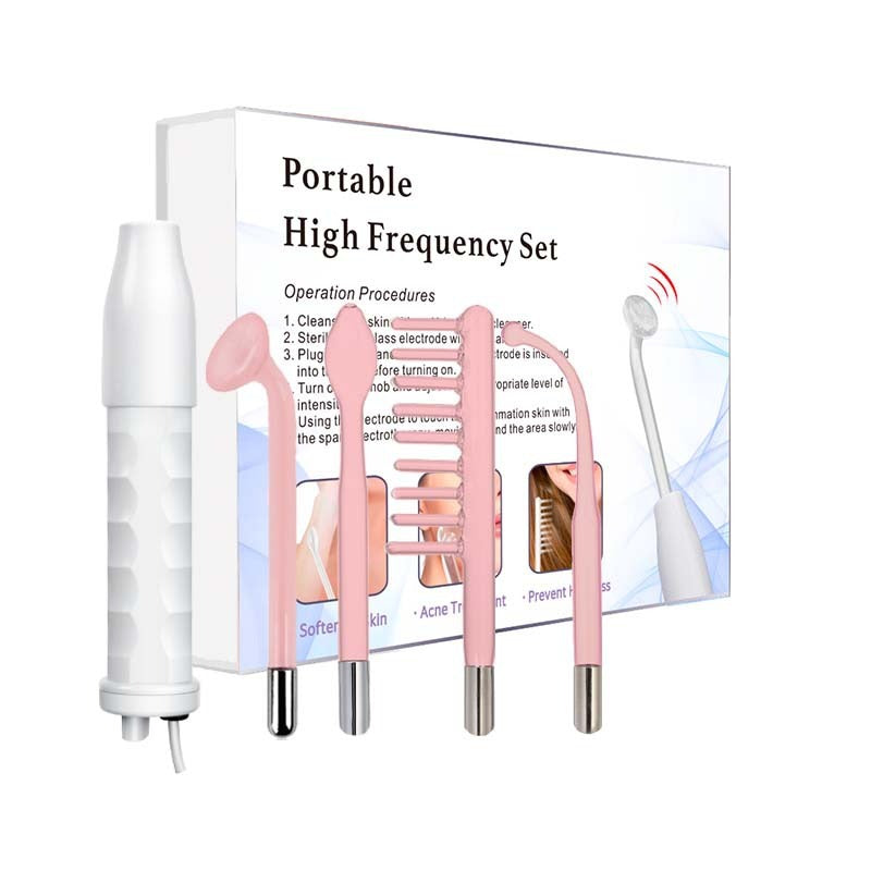 Máquina de varita de terapia de luz roja, peine portátil de alta frecuencia, dispositivo de electroterapia para el cuidado de la piel profesional Facial