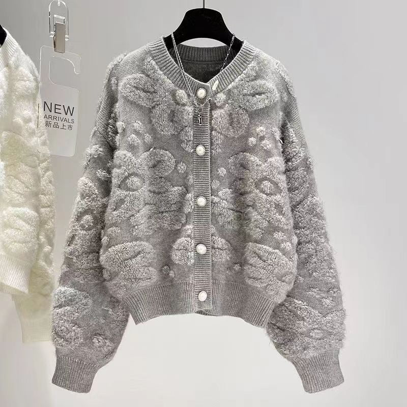 Chaqueta bordada con toalla Xiaoxiangfeng primavera y otoño nuevo cárdigan suelto estilo dama