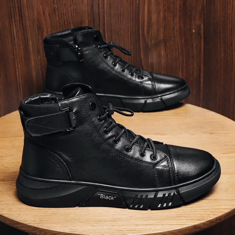 Men's shoes  leather plush Martin boots