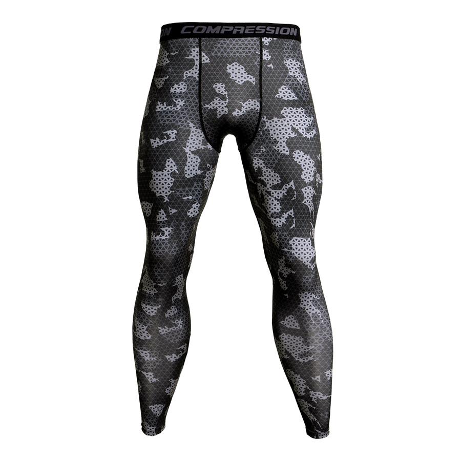 Pantalones de compresión de camuflaje para hombre Ropa ajustada Leggings para correr 