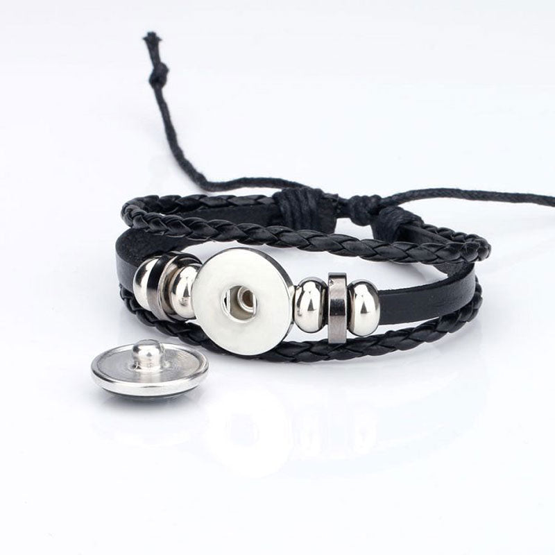 12 Constellation Luminous Leather Bracelet  for Men/Women