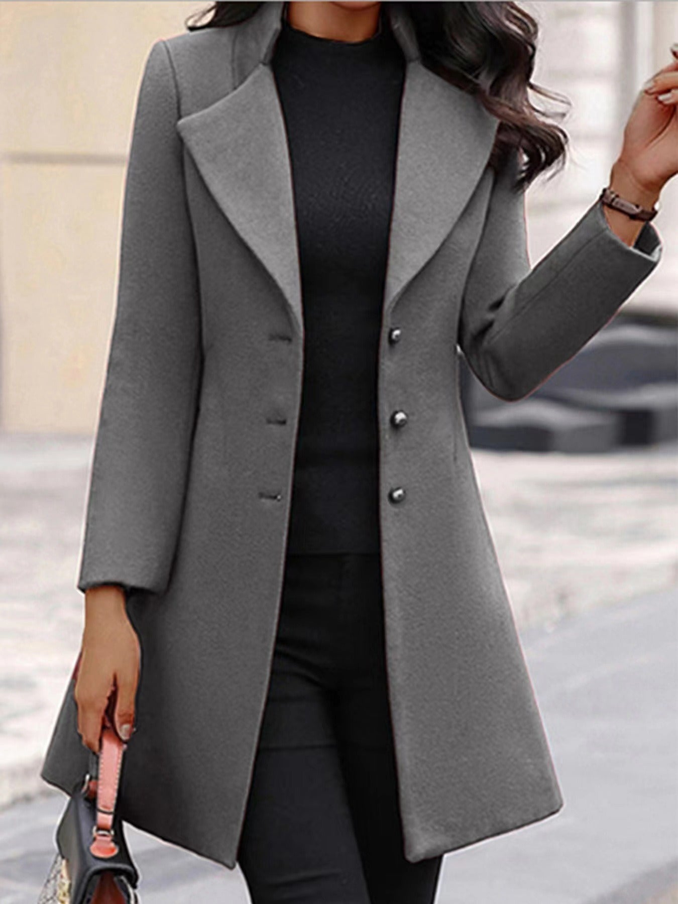 New Women's Coat Korean Version Slim Fit Mid length