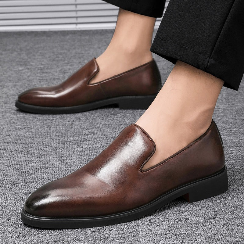 Men's business casual leather shoes  British fashion loafers