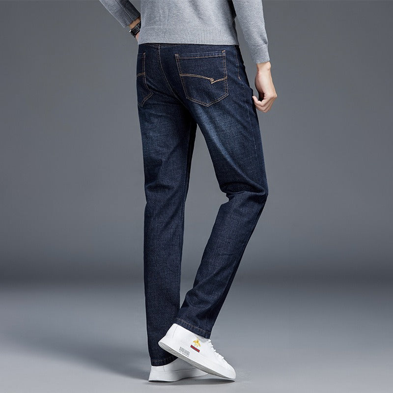 Plush Men Casual Jeans