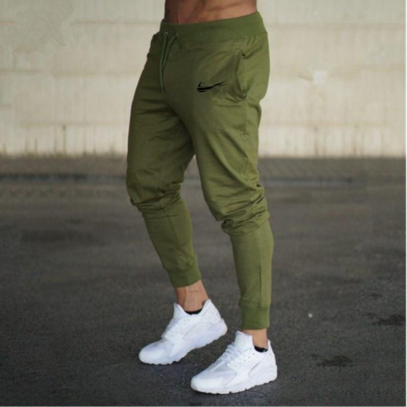 Men Joggers Casual Sweatpants olive green