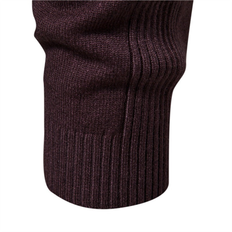 Thermal Sweater Men's Medium Neck Slim Fit Multicolor Knitwear